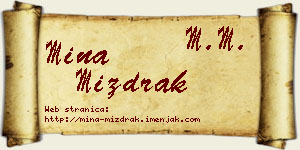 Mina Mizdrak vizit kartica